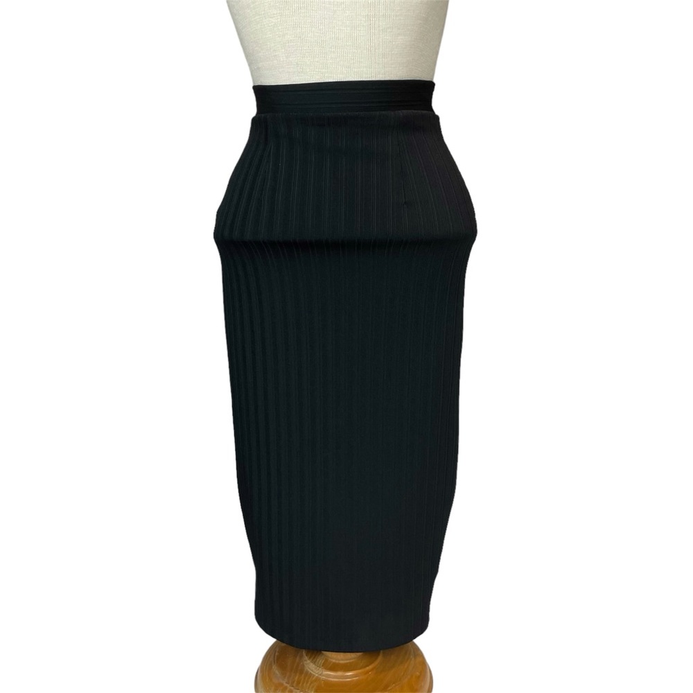 Bebe Full Zip Bodycon Knee Length Pencil Skirt in Black Size XS - Picture 5 of 12